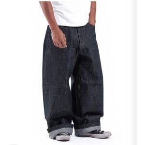 Baggy Selvedge Denim Men's Size S NWT Blue Raw Wide Leg Sold Out Discontinued
